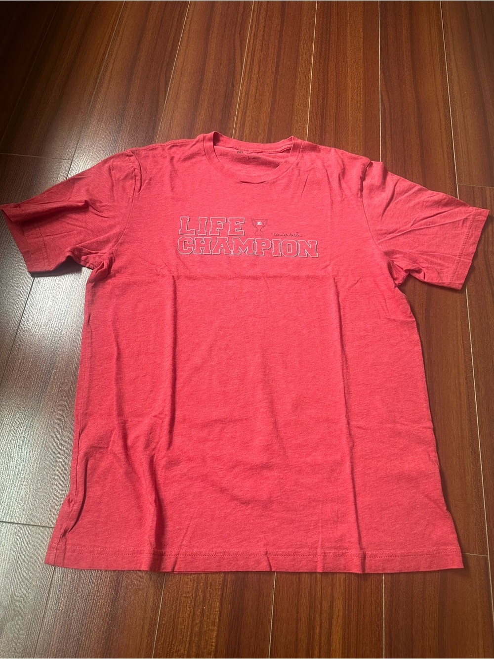 Travis Mathew Red 'Life Champion' Short Sleeve Tee